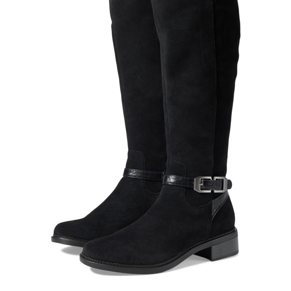Clarks Maye Aster black suede Knee-High Boots